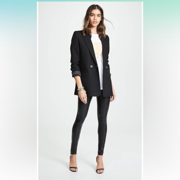 commando Women's Perfect Control Faux Leather Leggings Black Medium slimming - Picture 2 of 15